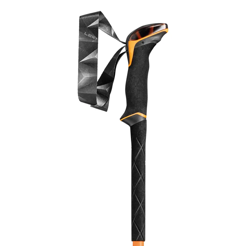 Leki Sherpa Lite Poles Hiking Poles in Neon Orange/Black/Denim-3